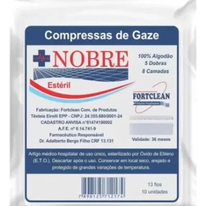 Compressa gaze estéril  13 fios.